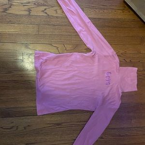 Custom pink “love” turtleneck top